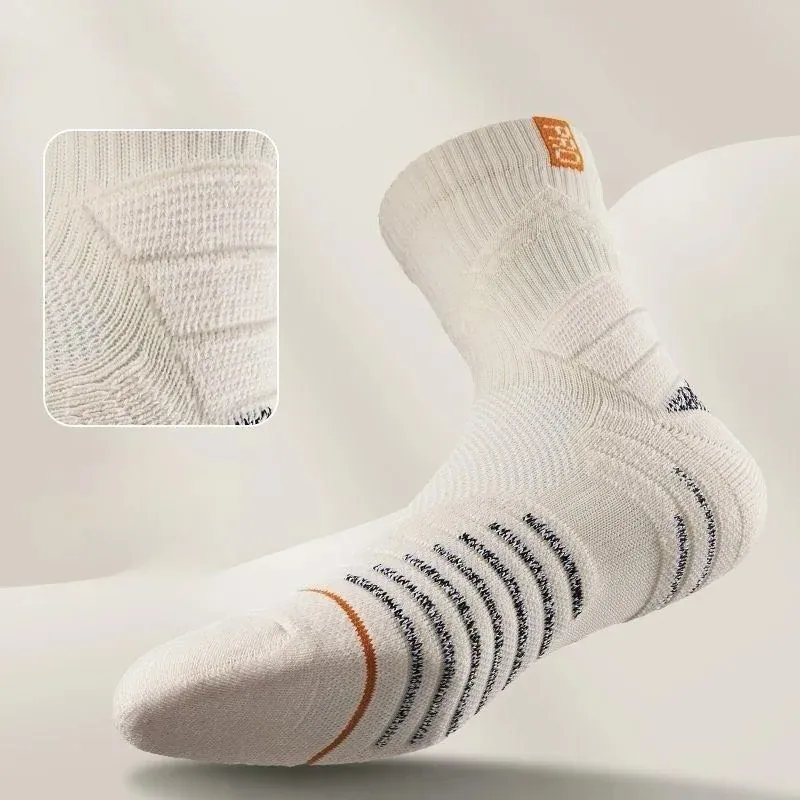 Anti-Slip Basketball Sports Socks Men Padded Cushion Breathable Athletic Socks