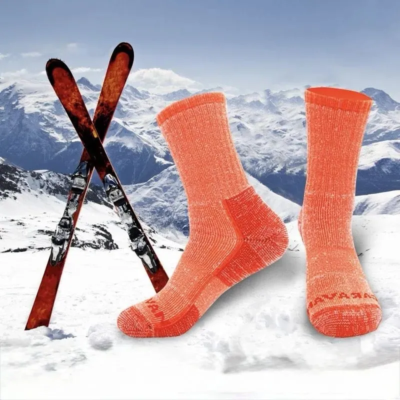Breathable Cushioned Snowboard Knee Socks Thermo Knit