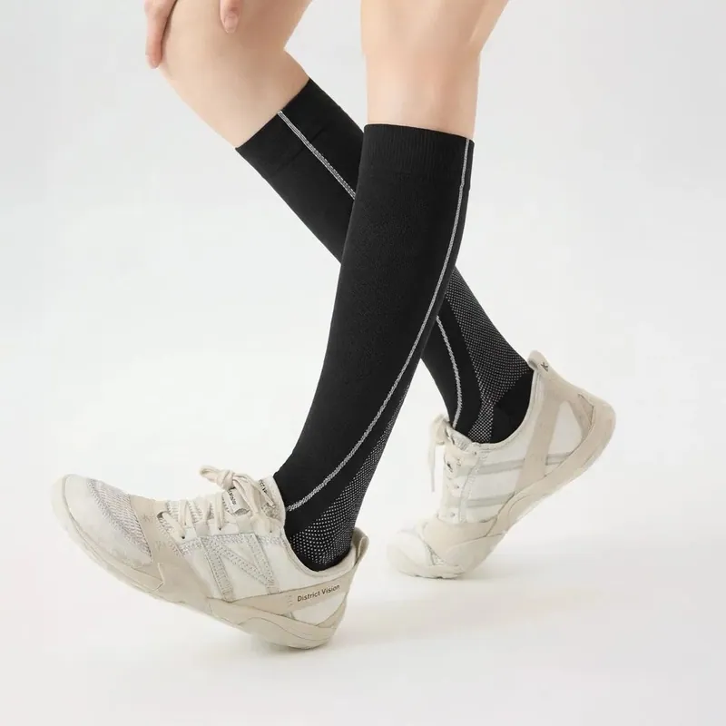 Compression Knee Socks Tennis Fitness Ladies Ready Stock