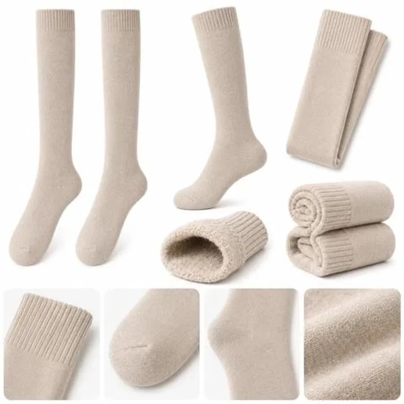 Fleece-Lined Knee High Thermal Socks