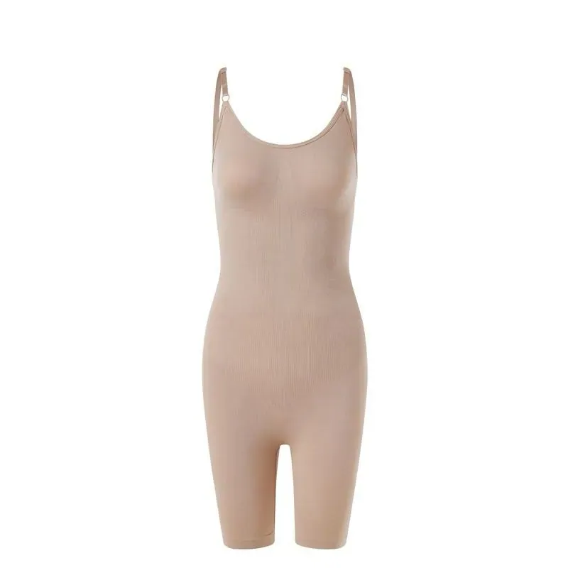 High Elastic Seamless Women Bodysuit Shapewear Adjustable Straps MID Thigh Shaper OEM ODM Acceptable