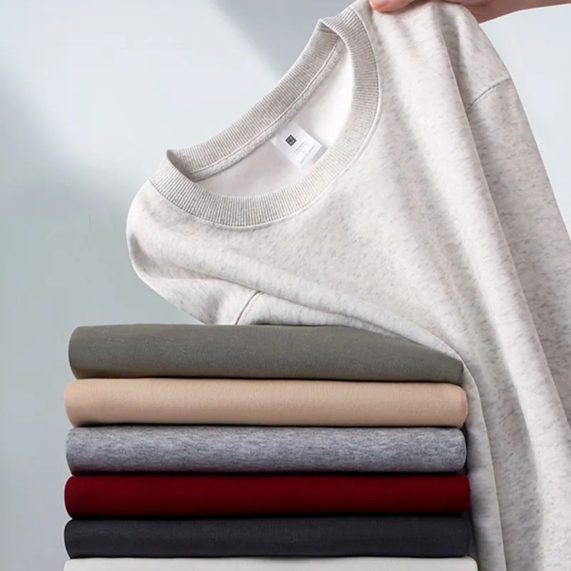 High Quality Soft Cotton Blend Women Basic Sweatshirt Custom Printed Ladies Jumper