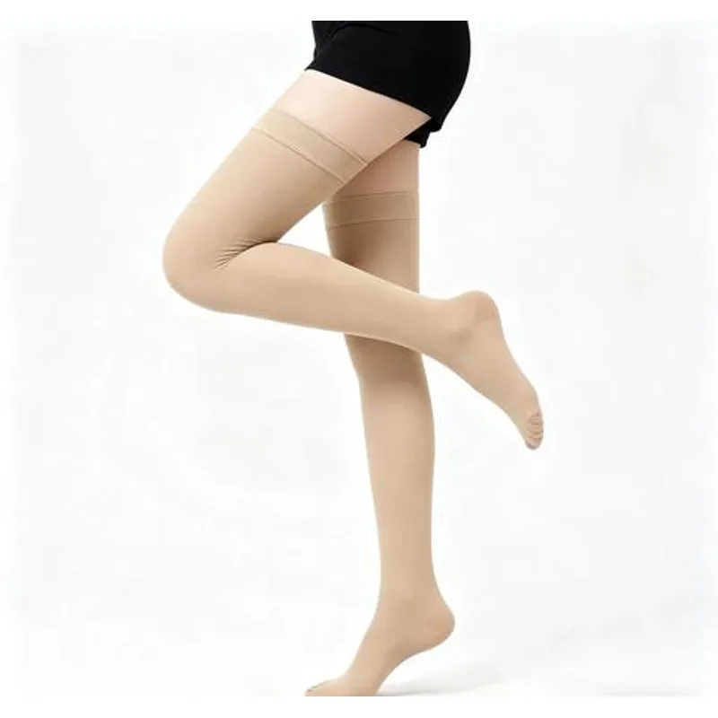 In Stock Custom Medical Compression Socks Non Slip Silicone Thigh High Support Stockings