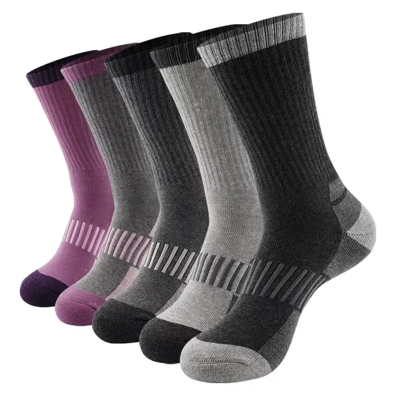 Jacquard Colour Block Crew Thermal Ski Terry Socks