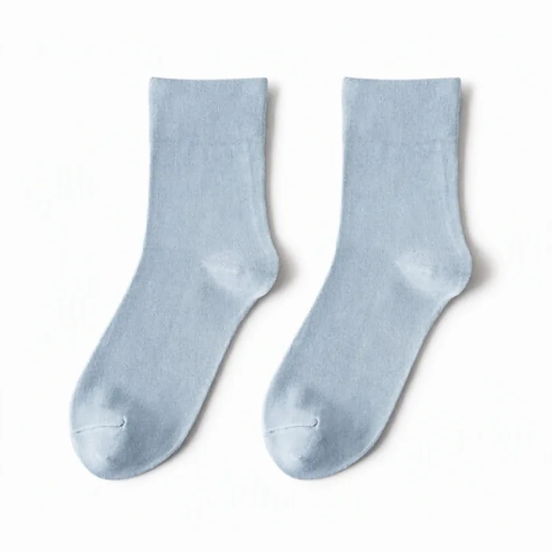 Ladies Daily Socks Cotton Mid Height Mesh Knit