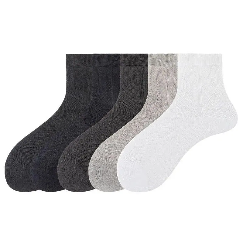Lycra Cotton Dress Socks for Men Elastic Sweat Wicking
