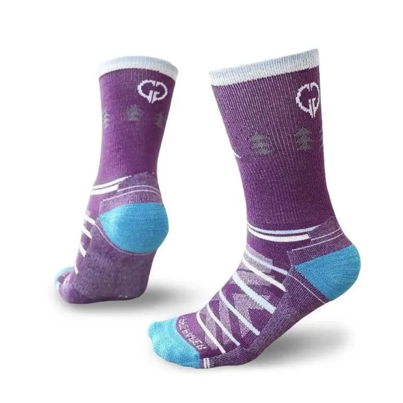 Merino Wool Hiking Socks Mid Calf Multi Color Custom Logo Trekking Socks
