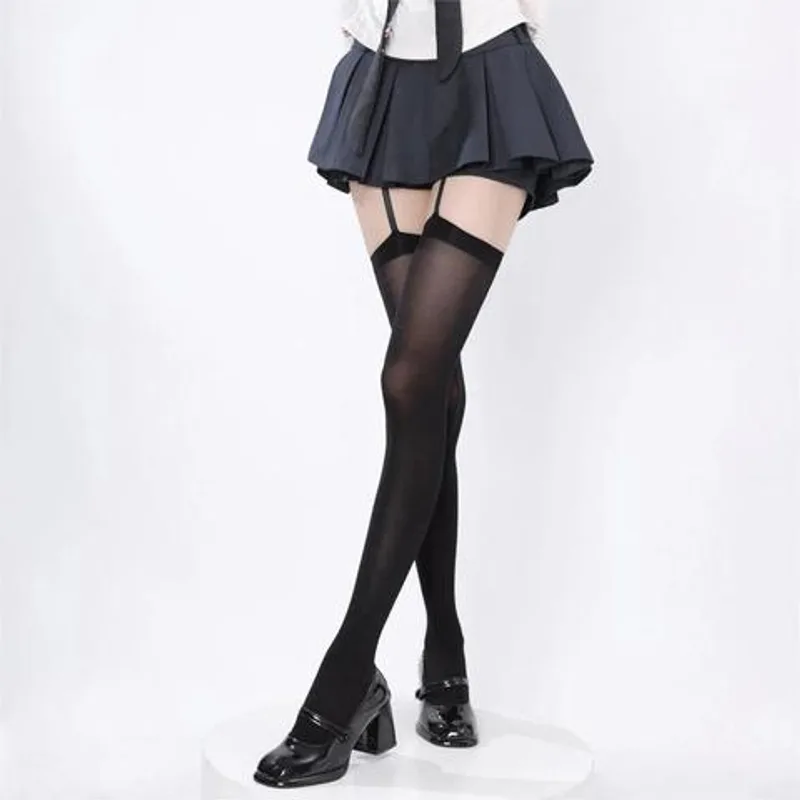 Sheer Mesh Suspender Tights
