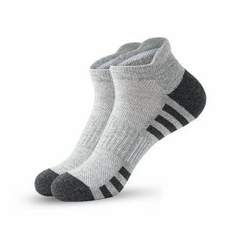 Terry Bottom Cushion Athletic Ankle Socks Three Stripes Gym