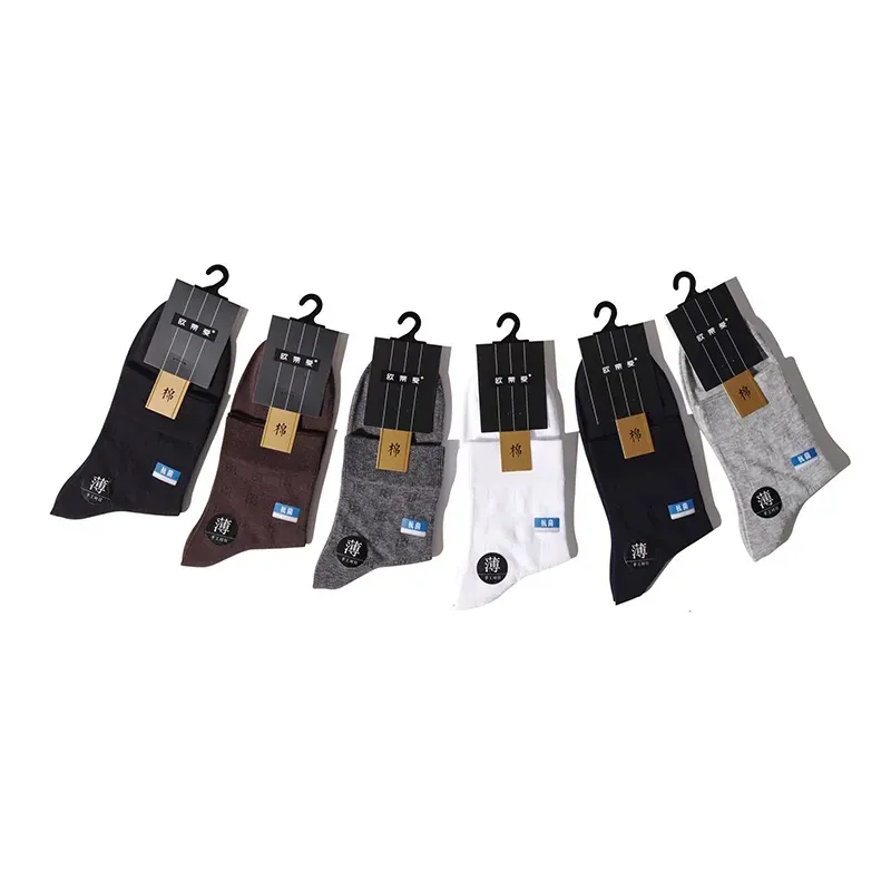 Wholesale Black Business Mens Socks White Men 100% Cotton Dress Tube Sport Socks